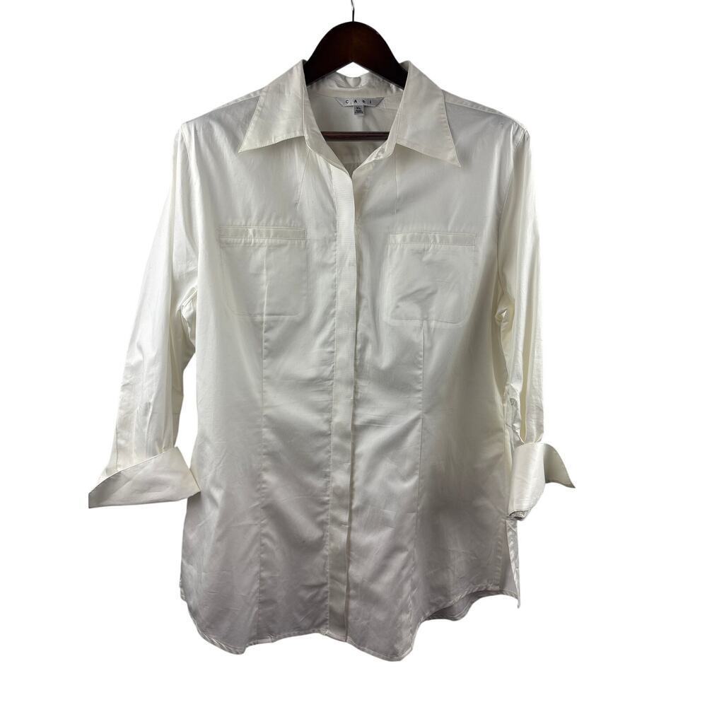 Women’s Cabi XL White Long Sleeve Blouse